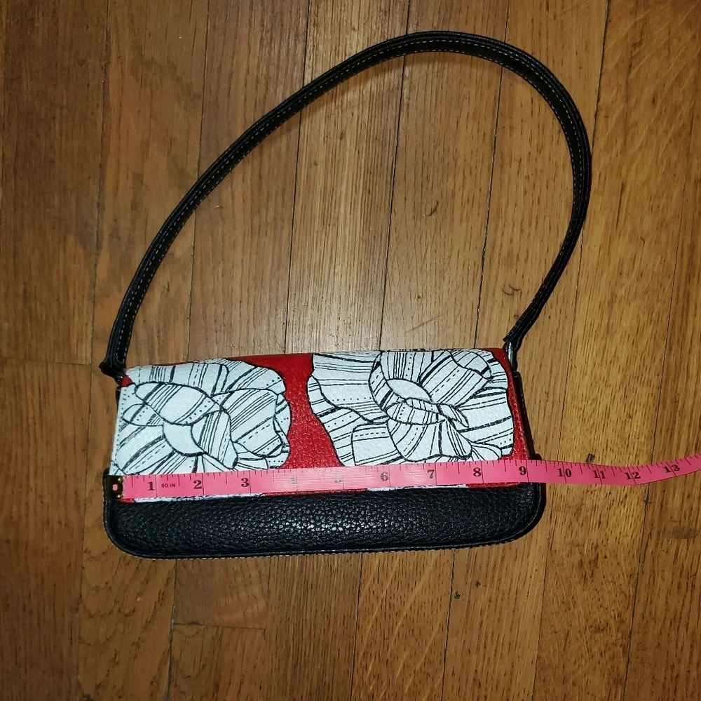 Liz Claiborne Red and Black Shoulder Bag